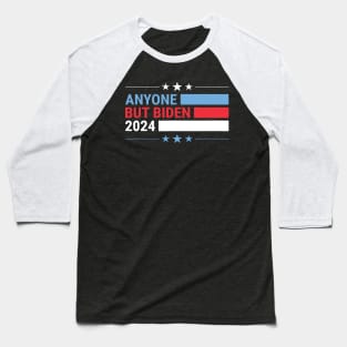 Anybody But Biden President 2024 Funny Presidential Election Baseball T-Shirt